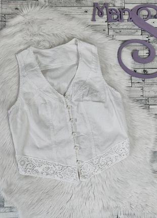 Женская белая блуза без рукавов  размер 46 м