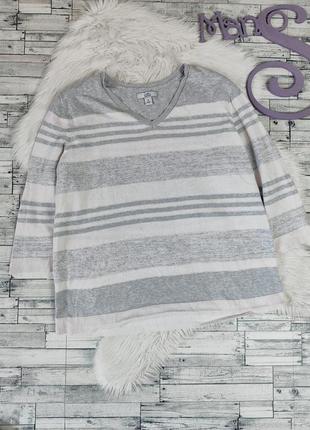 Жіночий джемпер croft&barrow сірий рукав три чверті розмір 46 м