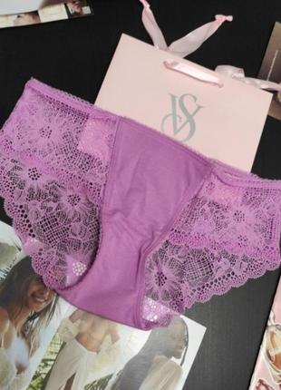 Акція від 3х шт бавовняні трусики хіпстери мережево xs s m l xl victoria's secret оригінал3 фото