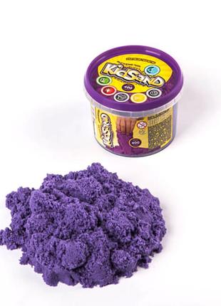Набор креативного творчества "кинетический песок "kidsand" danko toys ks-01-06, 400 гр фиолетовыйт песок