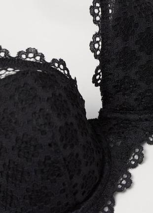 Бюстгальтер h&m padded underwired lace bra 32b 70b2 фото