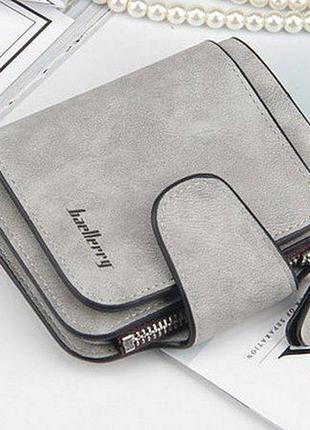 Портмоне кошелек baellerry forever mini n2346, небольшой женский кошелек в подарок. цвет: серый6 фото