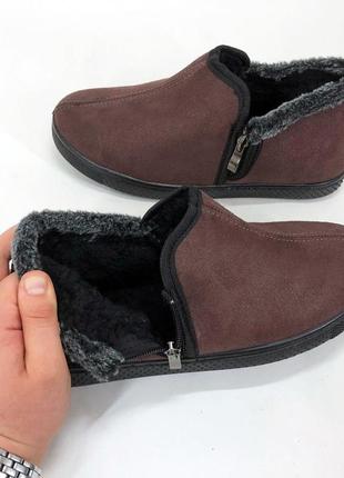 Ботинки на осень утепленные. размер 41, мужские ботинки сапоги, мужские полуботинки. цвет: коричневый2 фото