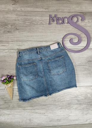 Детская джинсовая юбка mango для девочки синего цвета размер 1522 фото