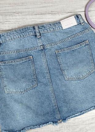 Детская джинсовая юбка mango для девочки синего цвета размер 1523 фото