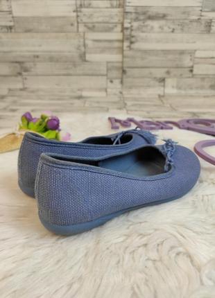 Детские туфли unit для девочки синие текстильные лодочки размер 315 фото