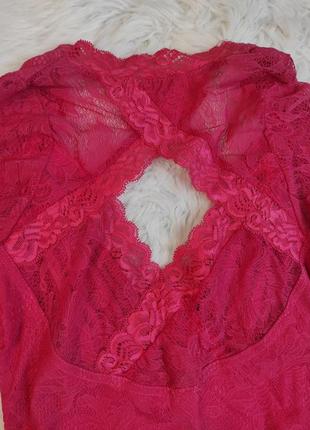 Женская блуза estrella розовая гипюр двойная размер 42 xs7 фото