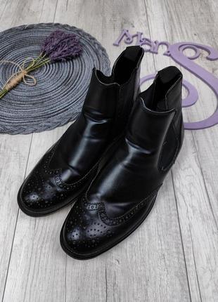 Мужские высокие ботинки челси gradella черные кожа весна осень размер 443 фото