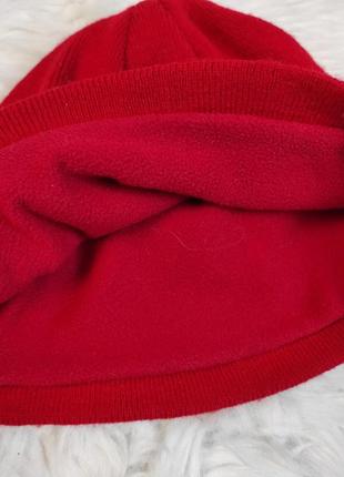 Женская зимняя шапка canterbury красная на флисе размер 563 фото