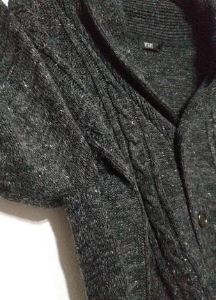 Акция 🔥 1+1=3 3=4 🔥 xl 52 кардиган зимний свитер серый zxc2 фото