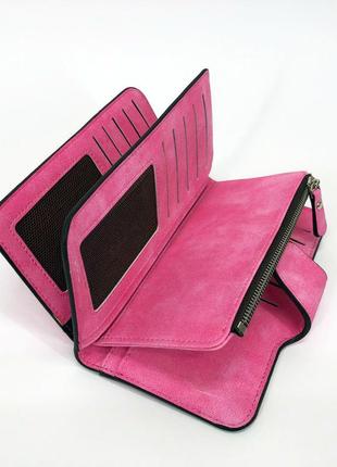 Жіночий гаманець портмоне клатч baellerry forever n2345, компактний гаманець дівчинці. колір: малиновий4 фото