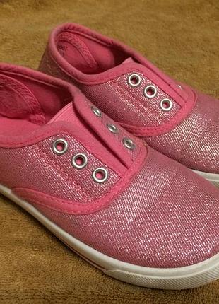 George кеды слипоны тапочки блестящие 16.5-17 см