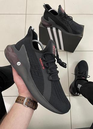 Кросівки літні adidas zx чорні (сітка та буст пінка)