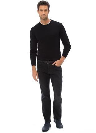 Черный мужской свитер lc waikiki / лс вайкики с круглым воротом3 фото
