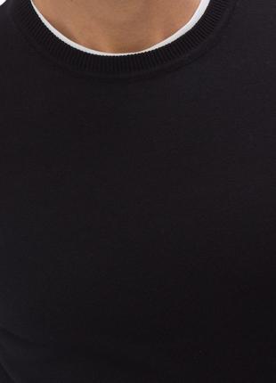 Черный мужской свитер lc waikiki / лс вайкики с круглым воротом5 фото