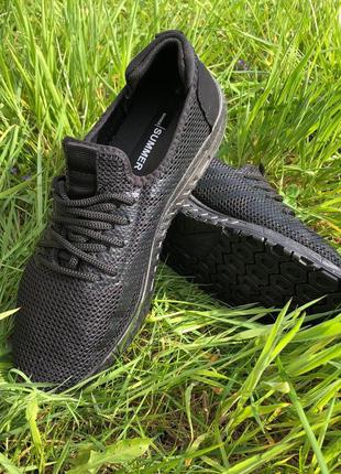 Кроссовки с тканевым верхом из сетки 41 размер. летние кроссовки сетка. модель 67554. цвет: черный8 фото