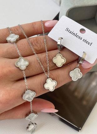 Женский комплект украшений из медицинского золота stainless steel, позолоченный