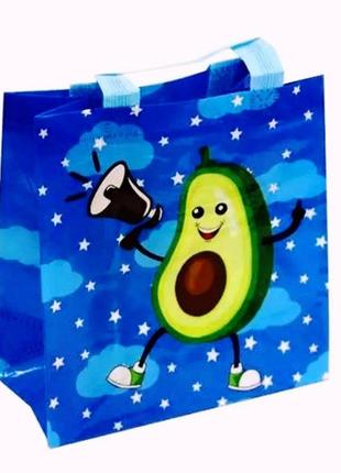 Сумка дитяча тканинна авокадо синя 1 відділення 22х23х11см арт.9167-3
