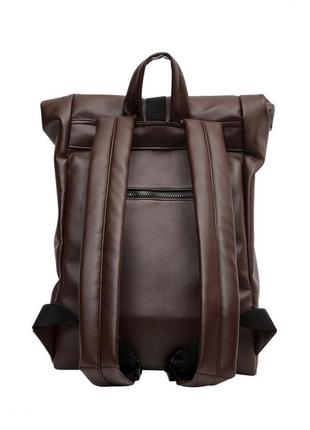 Рюкзак рол sambag rolltop шоколадний чоловічий4 фото