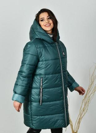 Женское пальто (зима) большого размера(р. 52-66)3 фото