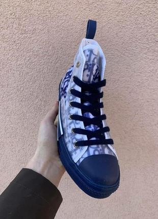 Кеди жіночі christian dior b23 high-top blue демісезонні8 фото