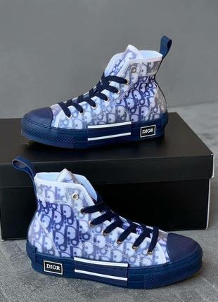 Кеды женские christian dior b23 high-top blue демисезонные