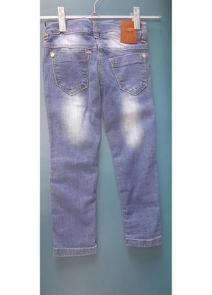 Джинсовий костюм для дівчинки, модний рваний джинсовий комплект3 фото