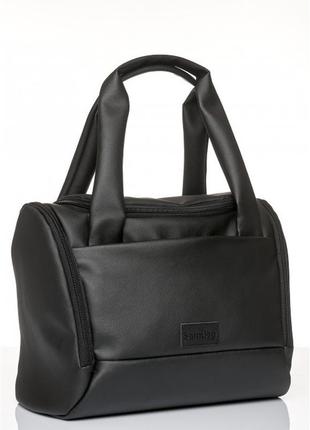 Cпортивная cумка sambag женская черная сумка для тренировок в зал  вместительная сумка для девушек из кожзама4 фото