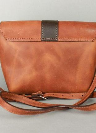 Женская кожаная сумка nora коньячно-коричневая винтажная качественная женская сумка кроссбоди кожаная5 фото