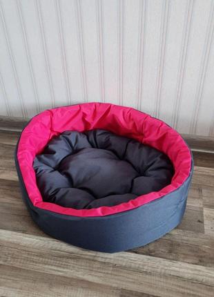 Лежак для собак 50х60см лежанка для небольших собак розовая6 фото