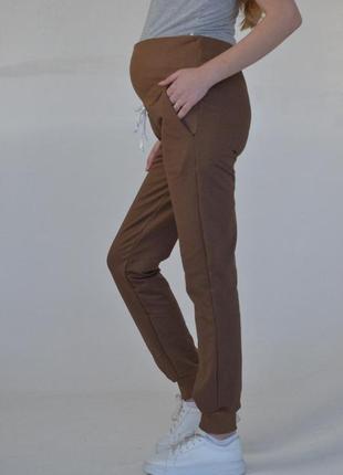 Брюки демисезон для беременных sara штаны для беременных цвет коричневый3 фото