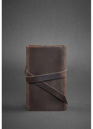 Кожаный блокнот ручной работы темно-коричневый блокнот софт-бук блокнот премиум класса1 фото