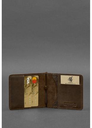 Мужское кожаное портмоне коричневое мужской зажим для денег практичный мужской кошелек из натуральной кожи3 фото