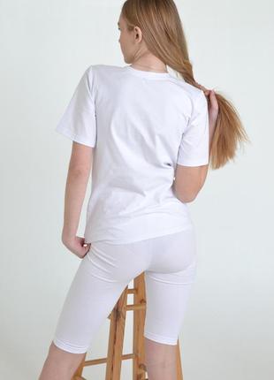 Біла сучасна футболка для вагітних і годуючих 42-56рр.4 фото