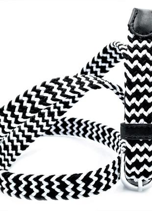 Ремінь гумка універсальний колір чорний + білий ремінь гумка унісекс ремінь текстиль-гумка