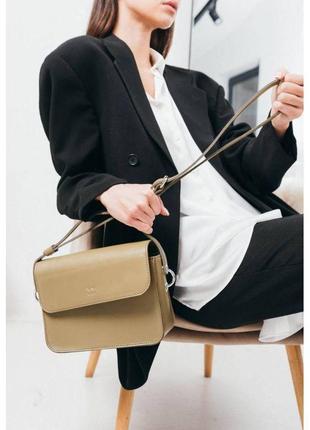 Женская кожаная мини сумка moment оливковая женская кожаная сумка оливковая женская сумка1 фото