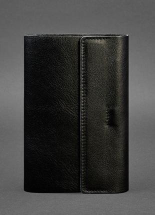 Кожаный блокнот софт-бук угольно-черный деловой блокнот люкс класса блокнот с кожаной обложкой5 фото