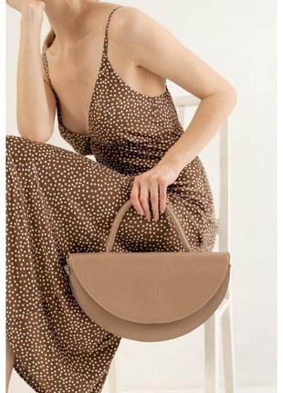 Стильна жіноча сумка люкс класу жіноча шкіряна міні-сумка сһгіѕ maxi бежева красива невелика сумочка2 фото