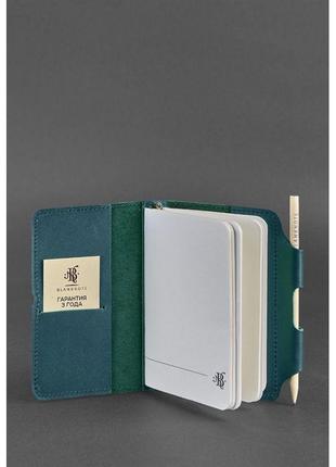 Кожаный блокнот софт-бук зеленый блокнот премиум класса с кожаной обложкой блокнот ручной работы3 фото