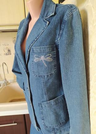 #распродажа акция 1+1=3 #винтажный стрейчевый джинсовый костюм#7 фото