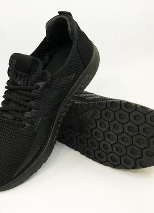 Кроссовки с тканевым верхом из сетки 42 размер. летние кроссовки сетка. модель 67554. цвет: черный2 фото