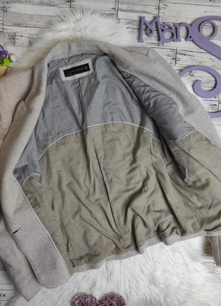 Женский пиджак zara бежевого цвета с латками на локтях размер 50 xl4 фото