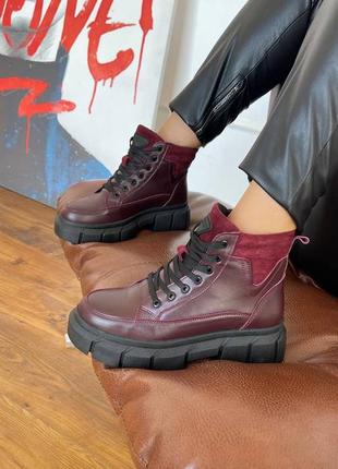 Жіночі черевики натуральна шкіра осінь,  зима