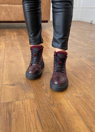 Жіночі черевики натуральна шкіра осінь,  зима4 фото