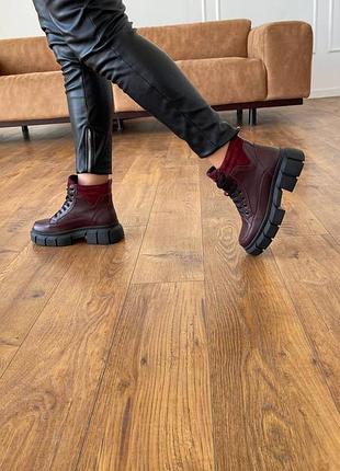 Жіночі черевики натуральна шкіра осінь,  зима2 фото