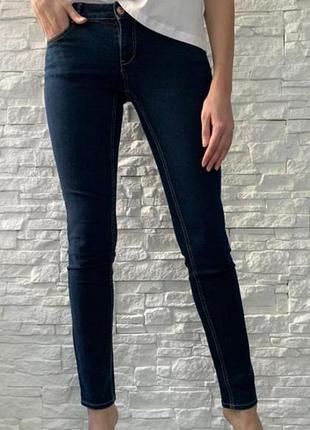 Джинсы синие по фигуре низкая посадка mango alice, р. 40