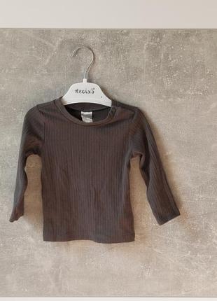 Лонгслив для девочек в рубчик [гранитного цвета] от h&m