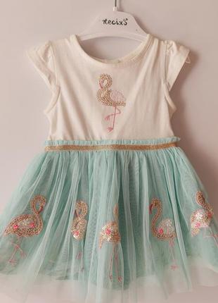 Сукня (плаття) для дівчаток з фламінго