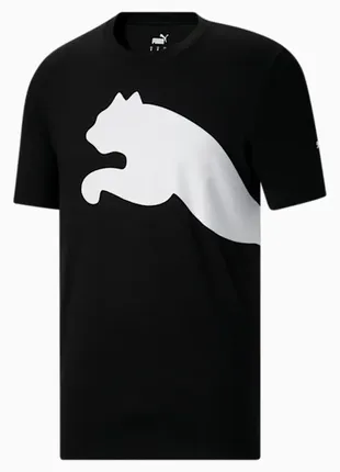 Чорна чоловіча футболка puma oversized logo men's tee нова оригінал з сша