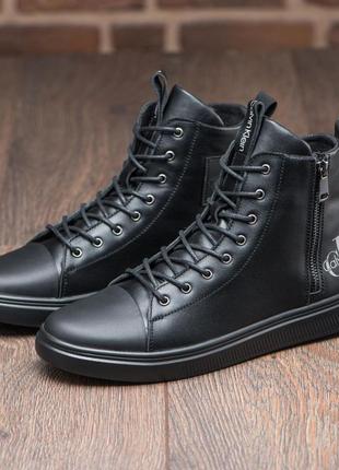 Мужские зимние ботинки calvin klein, высокие кеды на молнии, молодіжні зимові...